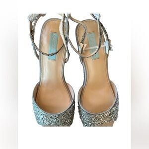 Betsey Johnson Silver Wedges